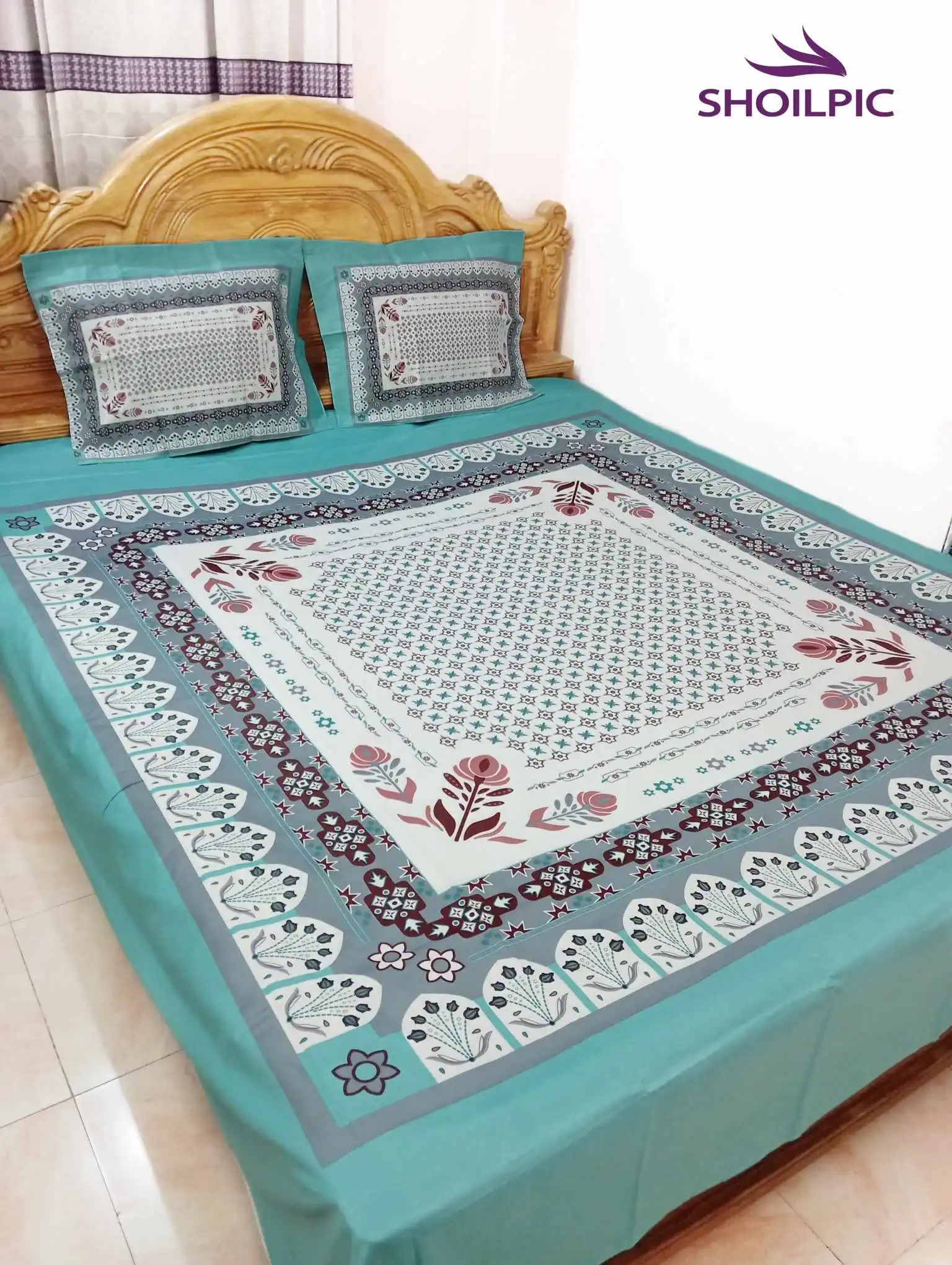 Premium Quality Digital print Bed Sheet (3 Pcs)