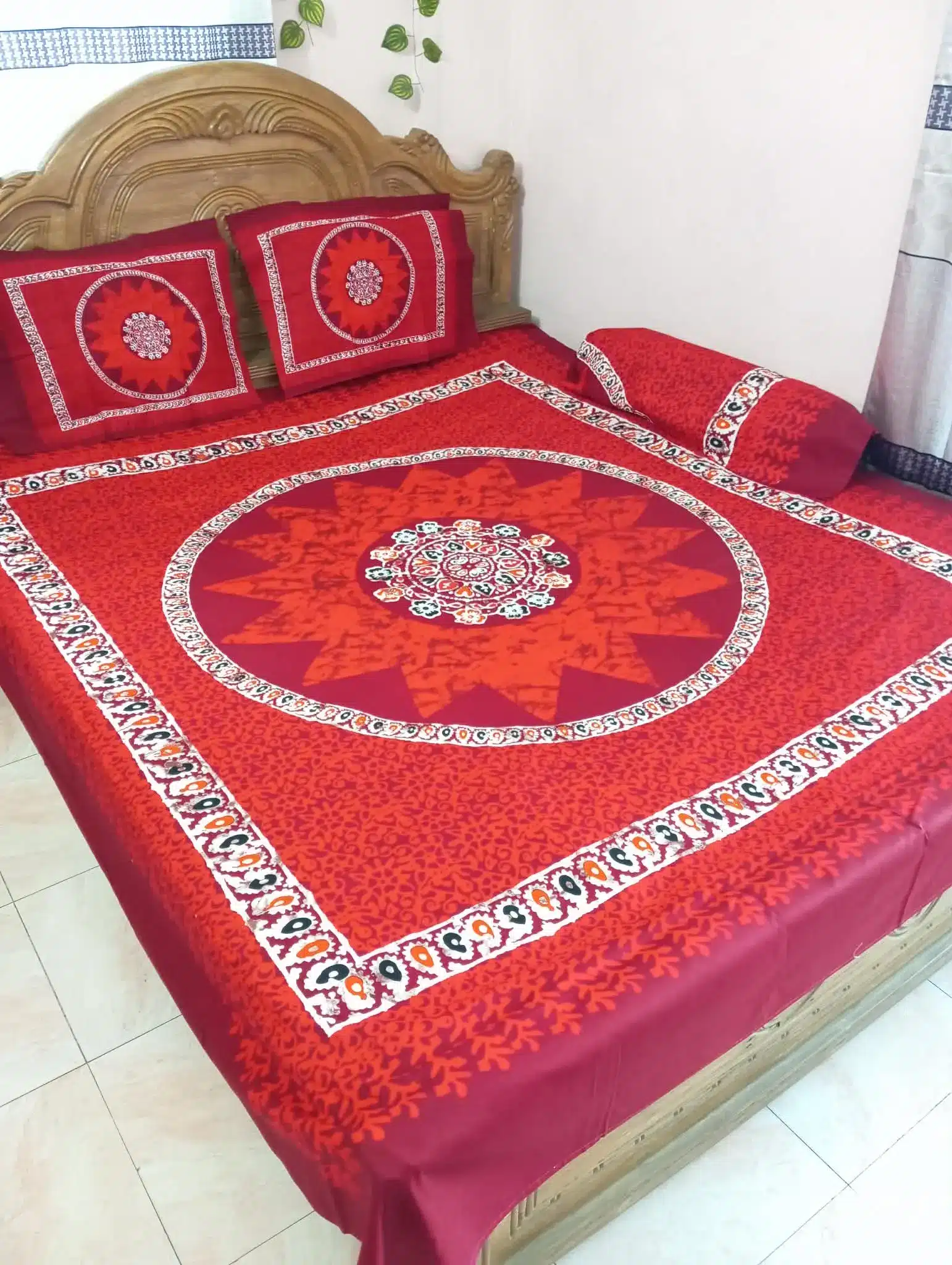 Luxury Digital Batik Print Bed sheet (4 pcs)